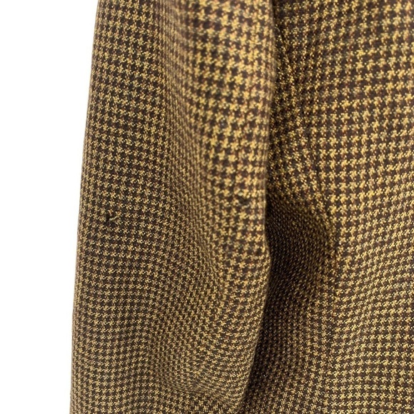Vintage Liz Claiborne Blazer 100% Wool Green Houndstooth 12 - Picture 7 of 9